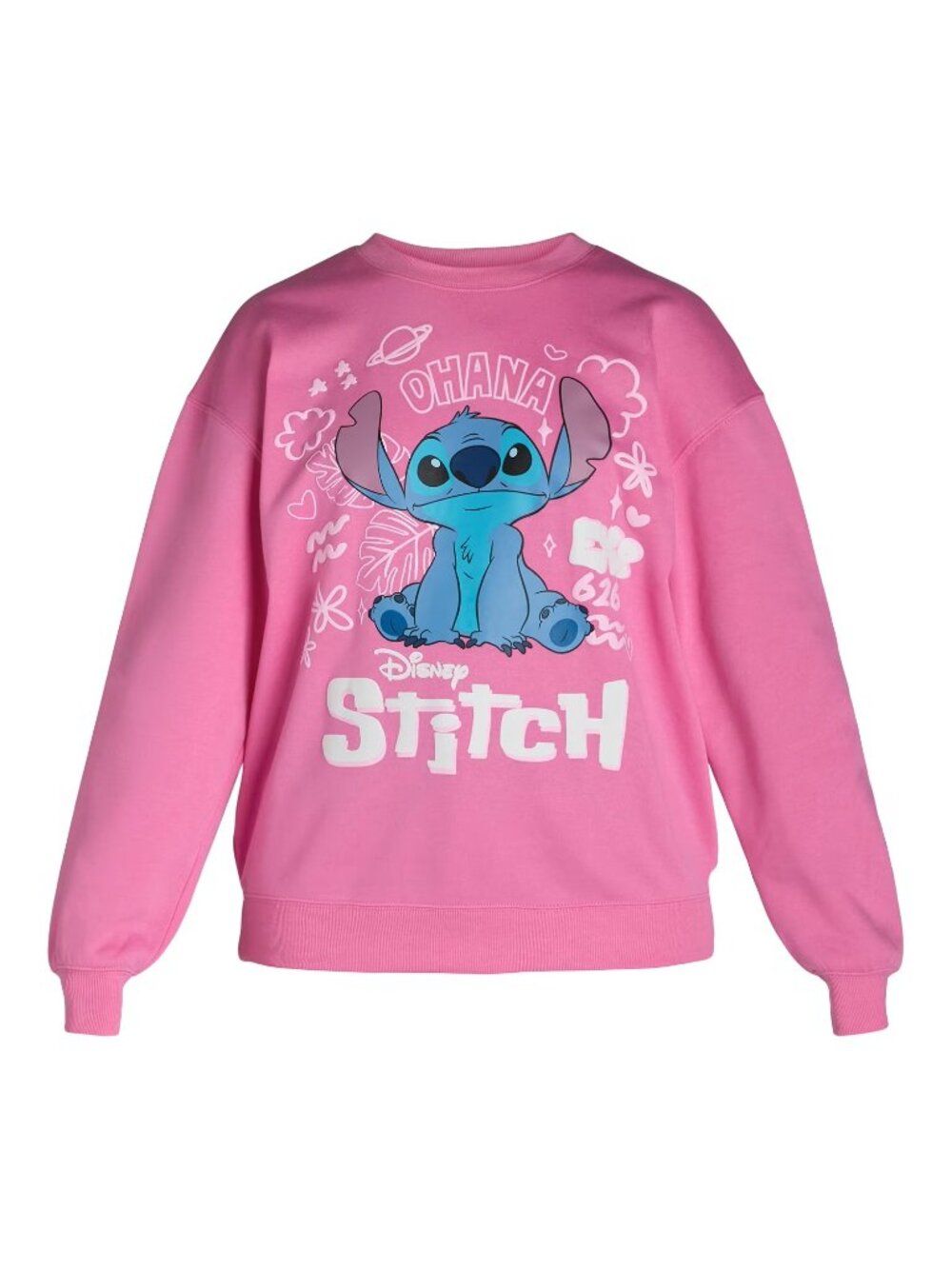 Disney Stitch Graphic Fleece Pullover with Long Sleeves, Women's XXL